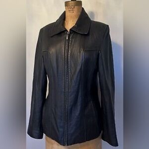 W by Winlet Leather Jacket - Women’s Black Size L, Buttery Soft, Zip-Up